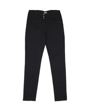Jean VICTORIA slim power stretch 3 boutons métal taille haute - Brut - C'est Beau la Vie