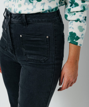 Jean PLUME - Jean coupe bootcut poches plaquées  -  Noir - C'est Beau la Vie
