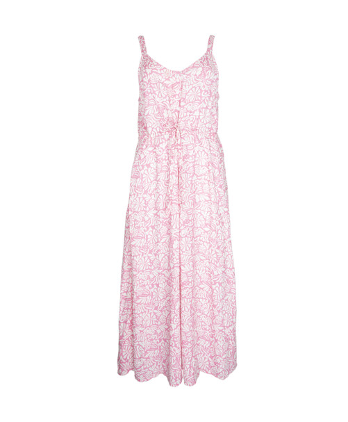 Robe PIPPA longue imprimé cachemire bicolore fines bretelles taille élastiquée - Rose - C'est Beau la Vie Robe PIPPA longue imprimé cachemire bicolore fines bretelles taille élastiquée - Rose - C'est Beau la Vie