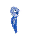 Foulard PARIS carré imprimé bicolore en viscose  - Saphir - C'est Beau la Vie