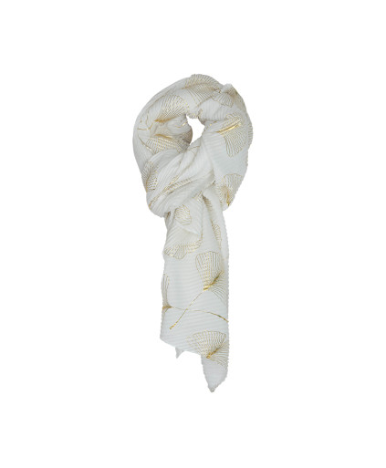 Foulard LILA fantaisie imprimé foil  - Blanc - C'est Beau la Vie