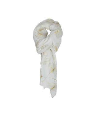 Foulard LILA fantaisie imprimé foil  - Blanc - C'est Beau la Vie