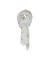 Foulard LILA fantaisie imprimé foil  - Blanc - C'est Beau la Vie