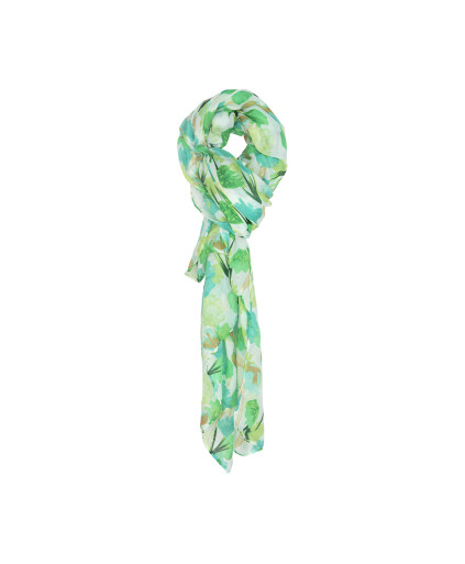 Foulard LAURA fantaisie imprimé fleurs - Cactus - C'est Beau la Vie