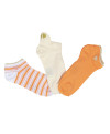Coffret chaussettes MANGUE lot de 3 paires fantaisie - Corail - C'est Beau la Vie