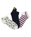 Coffret chaussettes CASSIS lot de 3 paires fantaisie - Marine - C'est Beau la Vie