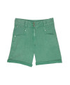 Bermuda ALIA en denim coupe slouchy taille élastiquée - Cactus - C'est Beau la Vie