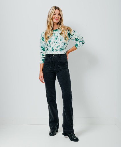 Jean PLUME - Jean coupe bootcut poches plaquées  -  Noir - C'est Beau la Vie