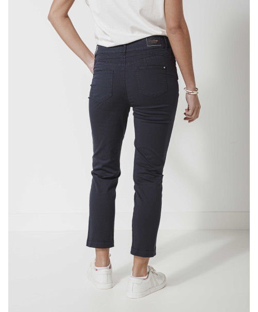 Pantalon CHARLIZE slim 7/8ème 2 boutons métal - Marine - C'est Beau la Vie Pantalon CHARLIZE slim 7/8ème 2 boutons métal - Marine - C'est Beau la Vie