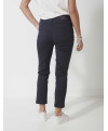 Pantalon CHARLIZE slim 7/8ème 2 boutons métal - Marine - C'est Beau la Vie