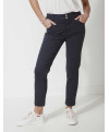 Pantalon CHARLIZE slim 7/8ème 2 boutons métal - Marine - C'est Beau la Vie