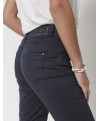 Pantalon CHARLIZE slim 7/8ème 2 boutons métal - Marine - C'est Beau la Vie