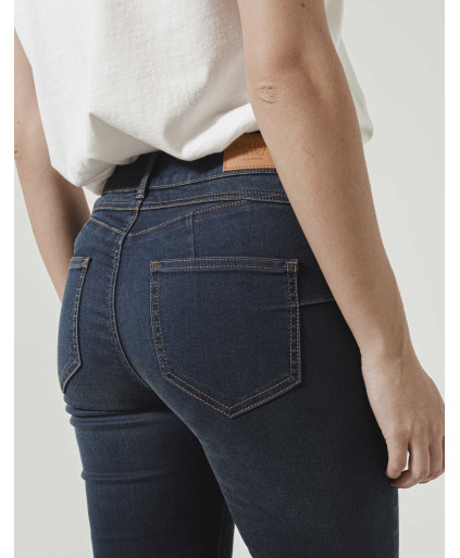 Pantacourt ANNA DENIM corsaire fentes côté bouton métal - Brut - C'est Beau la Vie