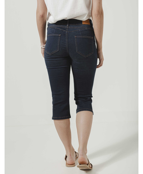Pantacourt ANNA DENIM corsaire fentes côté bouton métal - Brut - C'est Beau la Vie Pantacourt ANNA DENIM corsaire fentes côté bouton métal - Brut - C'est Beau la Vie