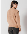 Pull REVE - Pull maille fantaisie épaulette et boutons épaule -  Crevette - C'est Beau la Vie