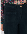Pantalon PAULINE - Pantalon large en velours côtelé -  Noir - C'est Beau la Vie