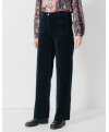 Pantalon PAULINE - Pantalon large en velours côtelé -  Noir - C'est Beau la Vie