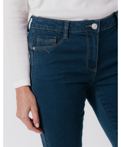 Jean MATHILDE slim power stretch bouton métal - Stone - C'est Beau la Vie