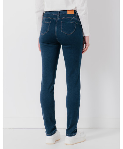 Jean MATHILDE slim power stretch bouton métal - Stone - C'est Beau la Vie