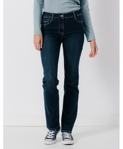 Jean MARIE coupe droite push-up bouton métal - Brut - C'est Beau la Vie