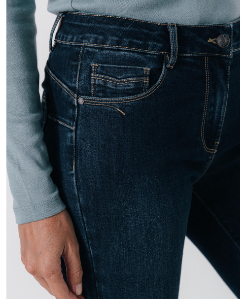 Jean MARIE coupe droite push-up bouton métal - Brut - C'est Beau la Vie