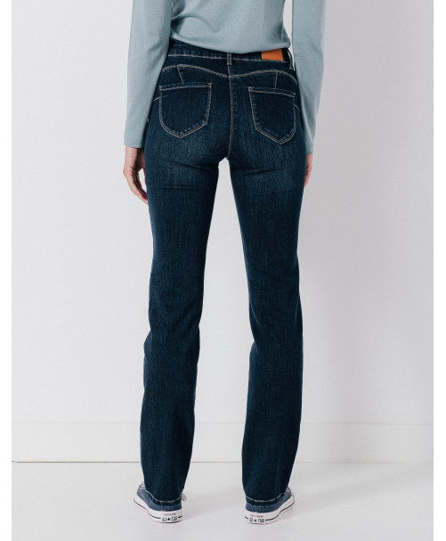 Jean MARIE coupe droite push-up bouton métal - Brut - C'est Beau la Vie