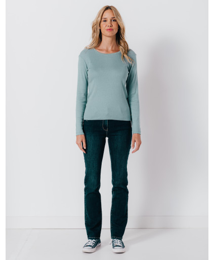 Jean MARIE coupe droite push-up bouton métal - Brut - C'est Beau la Vie