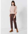Pull ERES - Pull uni manches 3/4 col rond -  Graîne rosé - C'est Beau la Vie