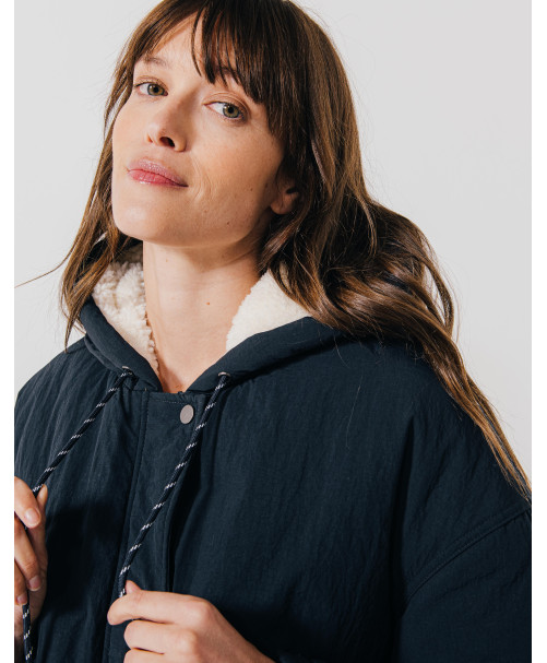 Parka PERLE - Parka longue manches longues à capuche -  Marine - C'est Beau la Vie