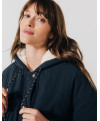 Parka PERLE - Parka longue manches longues à capuche -  Marine - C'est Beau la Vie