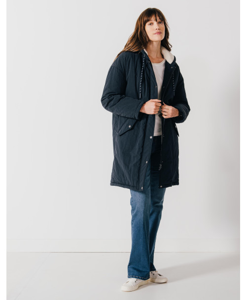 Parka PERLE - Parka longue manches longues à capuche -  Marine - C'est Beau la Vie