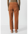 Pantalon CONSTANCE  - Pantalon droit cargo en fin velours -  Caramel - C'est Beau la Vie