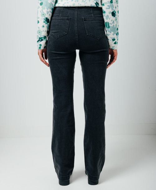 Jean PLUME - Jean coupe bootcut poches plaquées  -  Noir - C'est Beau la Vie