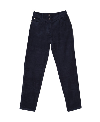 Pantalon EDDY - Pantalon coupe slouchy en velours -  Marine - C'est Beau la Vie