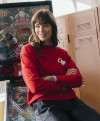 Sweatshirt DREAM - Sweatshirt col rond manches longues broderie cœur poitrine -  Rouge - C'est Beau la Vie