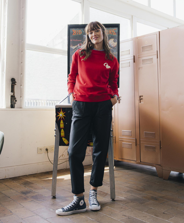 Pantalon JOHANNA  - Pantalon jogging effet enduit taille élastiquée -  Noir - C'est Beau la Vie