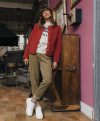 Pantalon EDDY - Pantalon coupe slouchy en velours -  Dark olive - C'est Beau la Vie