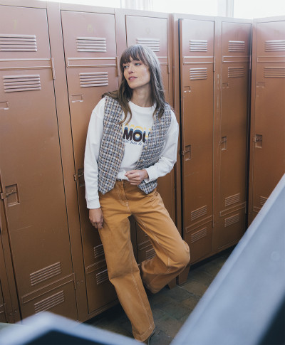 Veste SOPHIE  - Veste en tweed style garçon de café -  Bleached - C'est Beau la Vie