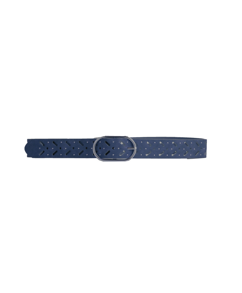 Ceinture BRIGHTON - Ceinture perforée et clous -  Marine - C'est Beau la Vie