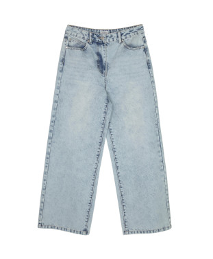 Jean BETTY coupe large raccourci bouton métal - Bleach - C'est Beau la Vie