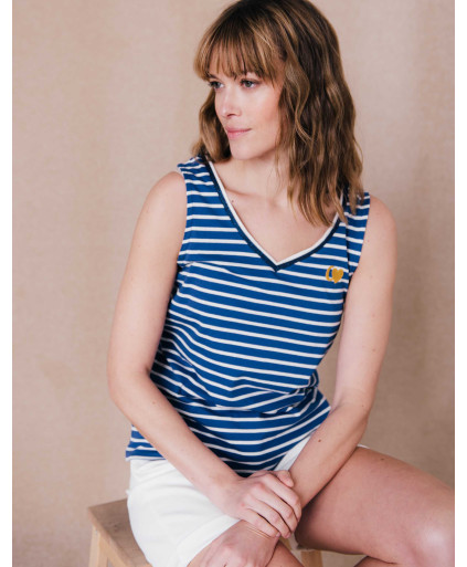 Débardeur MARINE - Bleu de travail  | C'est Beau la Vie