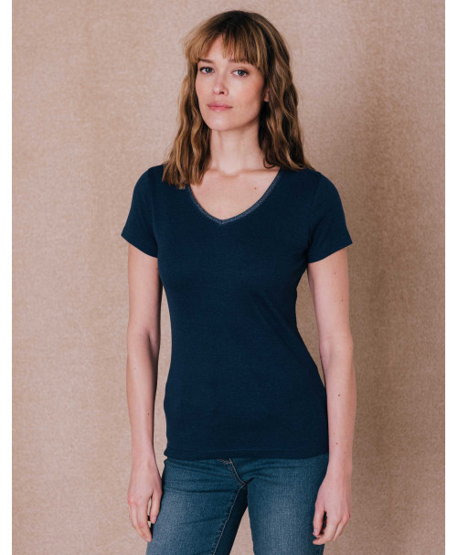 Tee-shirt EVE - Blue dark  | C'est Beau la Vie