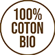 Produit composé de coton 100% bio